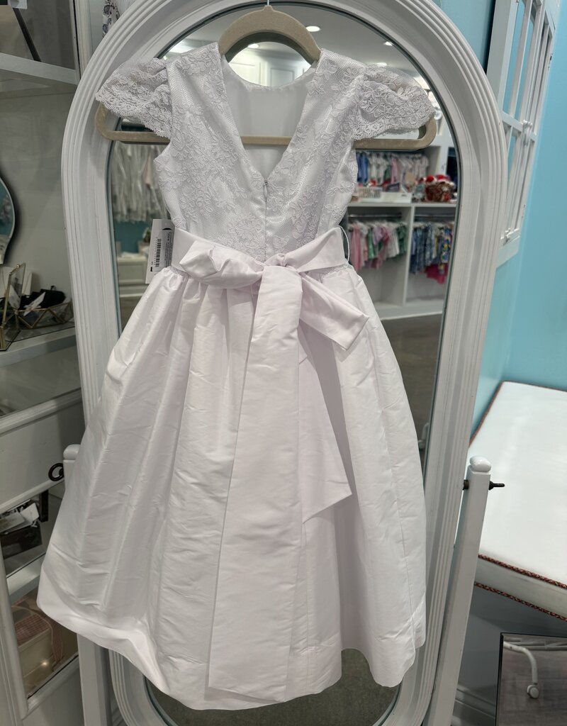 SUSANNE LIVELY FAUX SILK & LACE DRESS