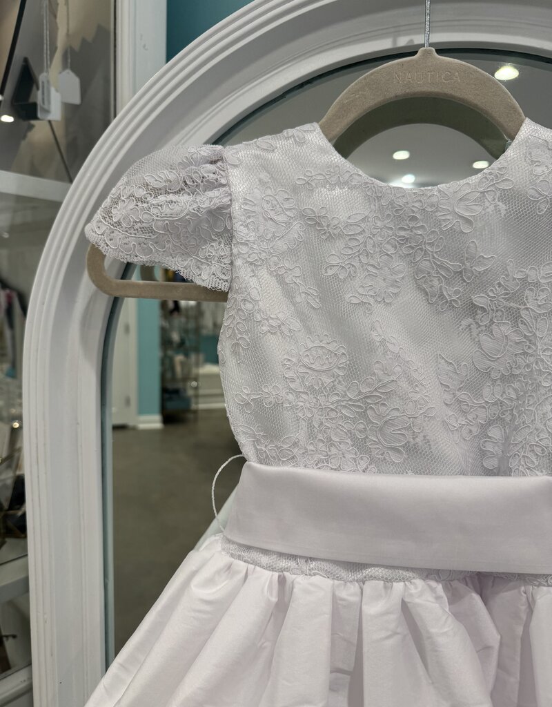 SUSANNE LIVELY FAUX SILK & LACE DRESS