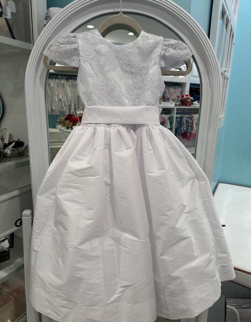 SUSANNE LIVELY FAUX SILK & LACE DRESS