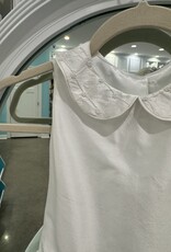 SUSANNE LIVELY DUPIONI SILK DRESS W/BEADED PETER PAN COLLAR