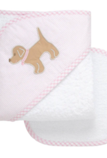 3 MARTHAS PINK EVERYKID PUPPY TOWEL W/WASHCLOTH