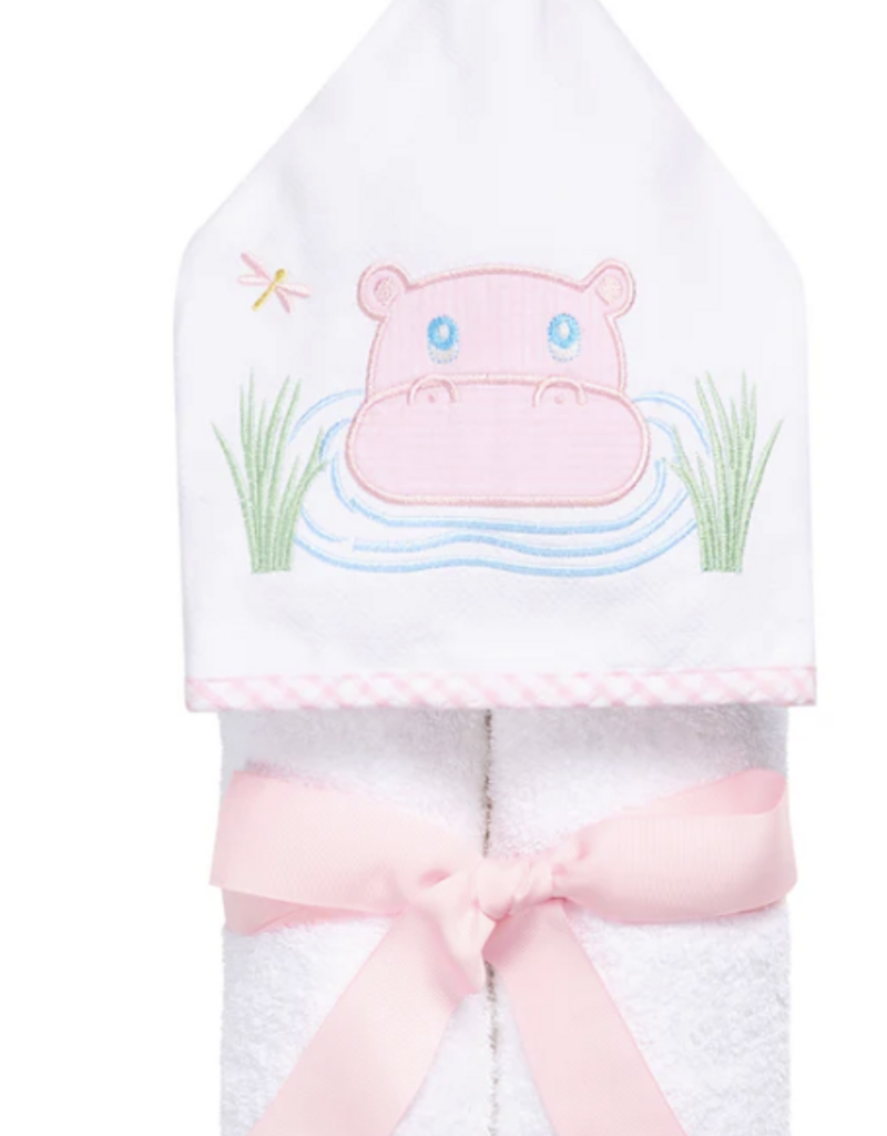 3 MARTHAS EVERYKID HIPPO TOWEL PINK