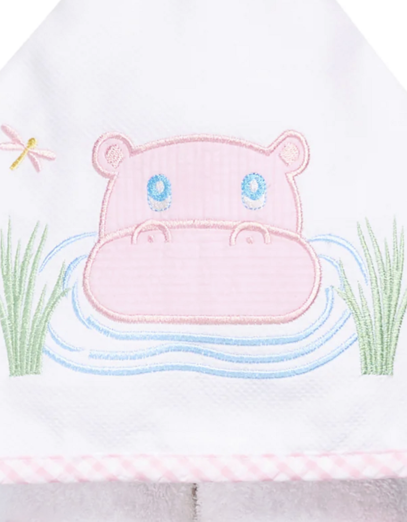 3 MARTHAS EVERYKID HIPPO TOWEL PINK