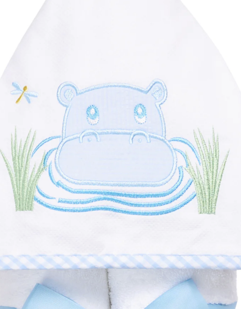 3 MARTHAS EVERYKID HIPPO TOWEL BLUE