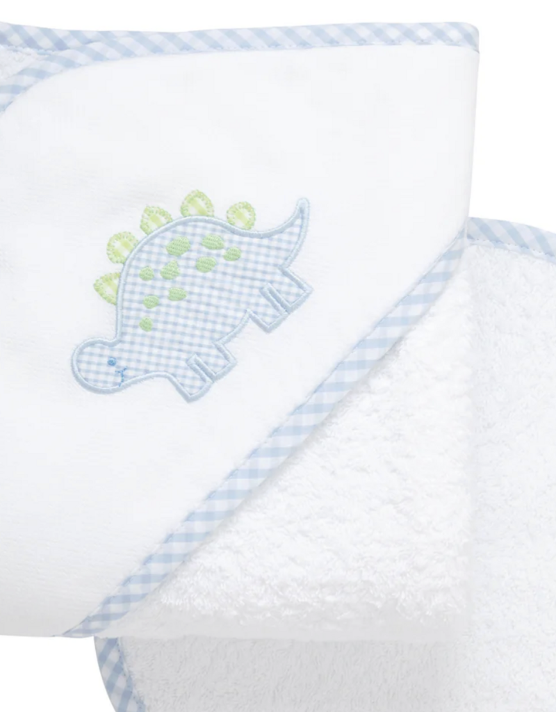 3 MARTHAS BLUE EVERYKID DINO TOWEL W/WASHCLOTH