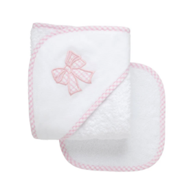 3 MARTHAS EVERYKID BOW TOWEL W/WASHCLOTH