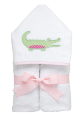 3 MARTHAS PINK EVERYKID ALLIGATOR TOWEL