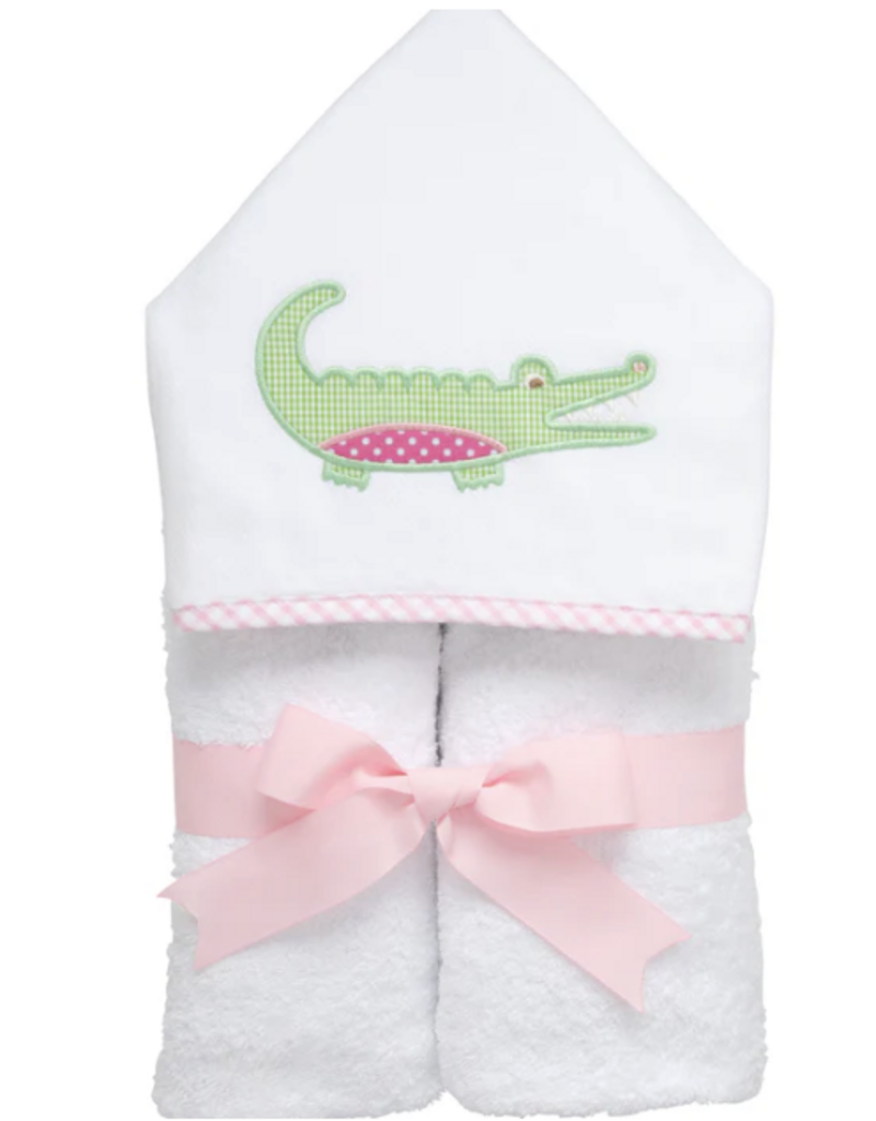 3 MARTHAS PINK EVERYKID ALLIGATOR TOWEL