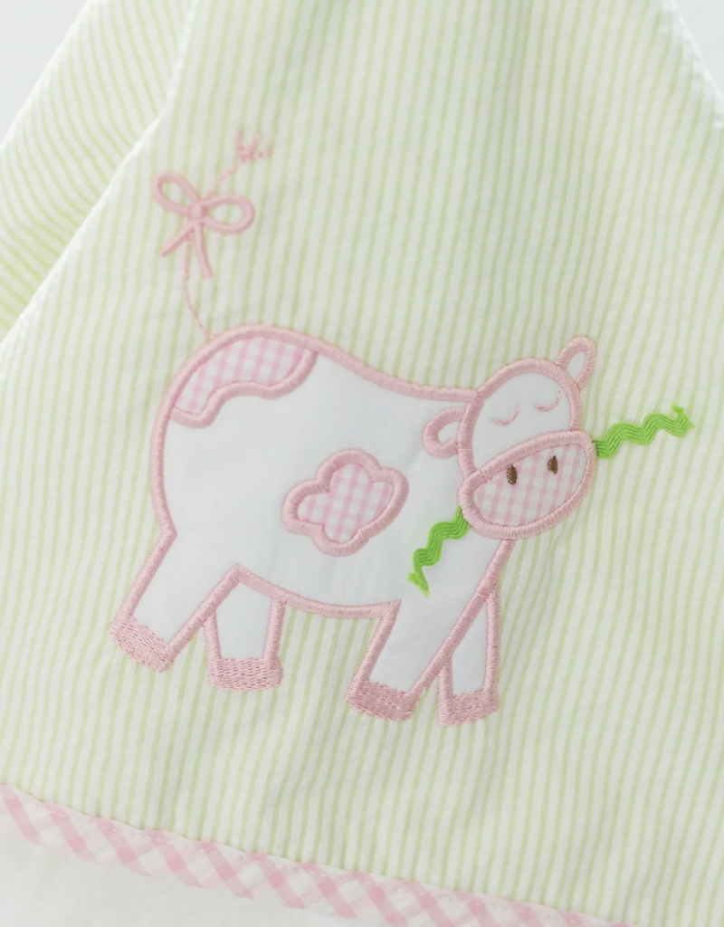 3 MARTHAS PINK  EVERYKID COW TOWEL
