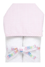 3 MARTHAS PINK FABRIC EVERYKID SEERSUCKER BIG CHECK TOWEL