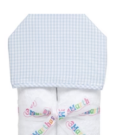 3 MARTHAS BLUE FABRIC EVERYKID SEERSUCKER BIG CHECK TOWEL