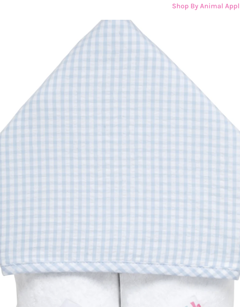 3 MARTHAS BLUE FABRIC EVERYKID SEERSUCKER BIG CHECK TOWEL