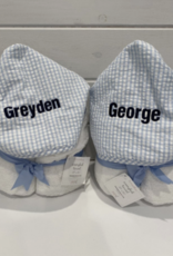 3 MARTHAS PINK FABRIC EVERYKID SEERSUCKER BIG CHECK TOWEL