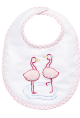 3 MARTHAS FLAMINGO APPIQUE VELCRO BIB