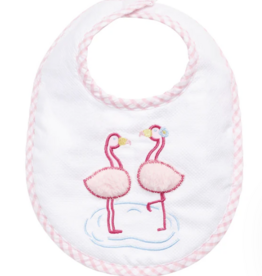 3 MARTHAS FLAMINGO APPIQUE VELCRO BIB