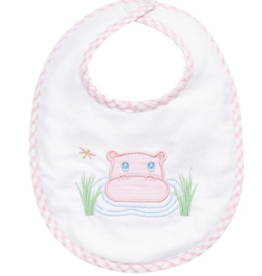 3 MARTHAS HIPPO APPIQUE VELCRO BIB