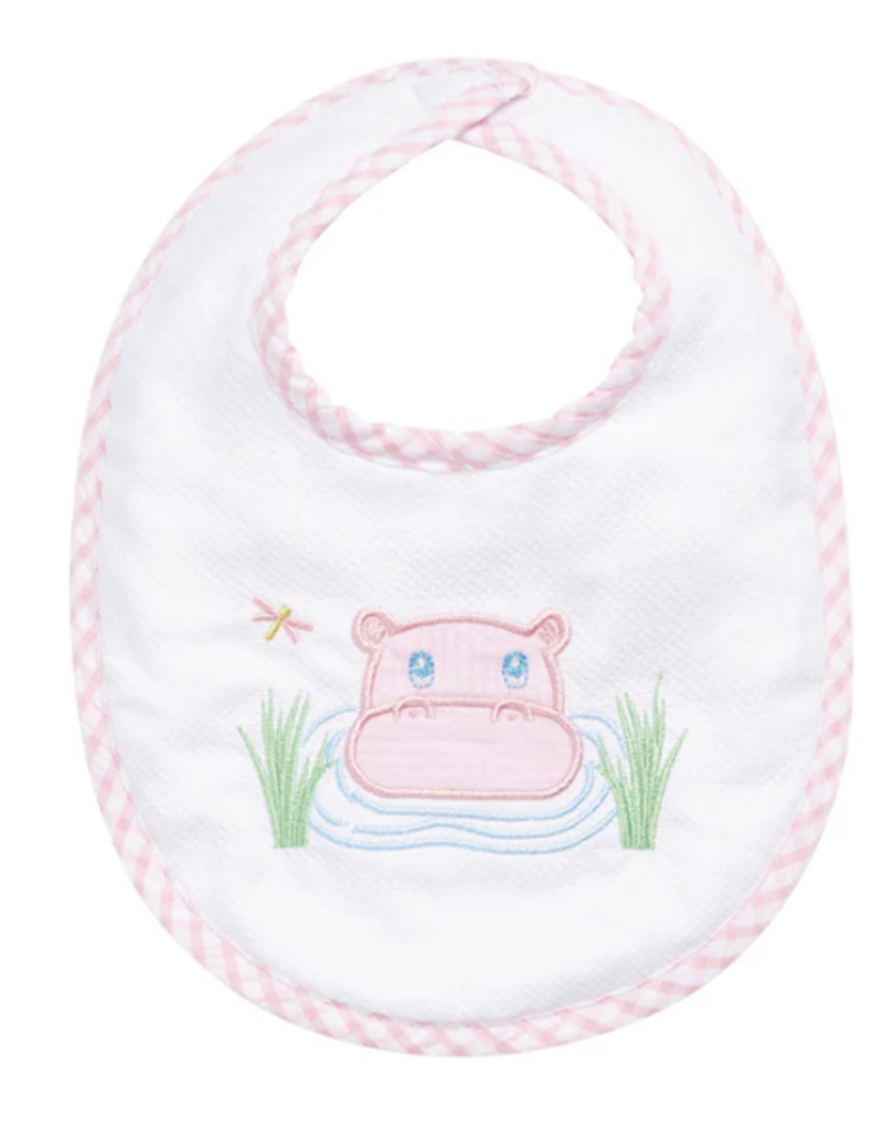 3 MARTHAS HIPPO APPIQUE VELCRO BIB