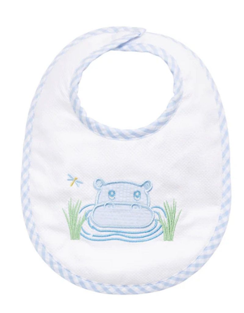 3 MARTHAS HIPPO APPIQUE VELCRO BIB