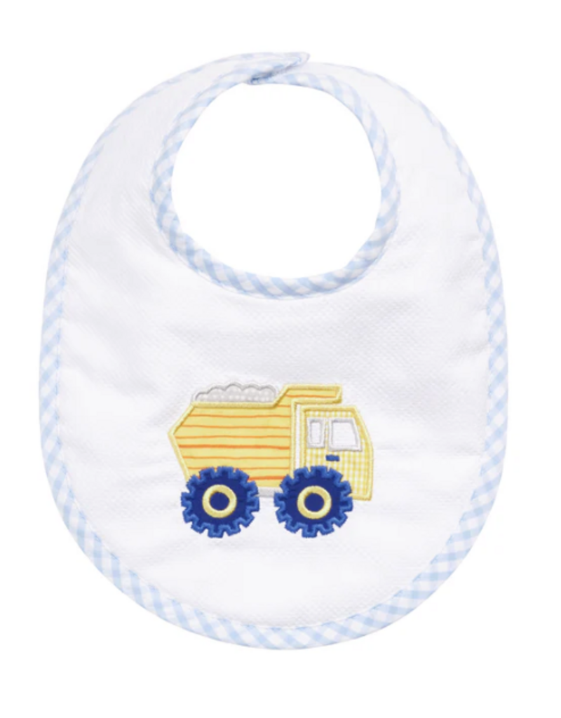 3 MARTHAS DUMP TRUCK APPIQUE VELCRO BIB