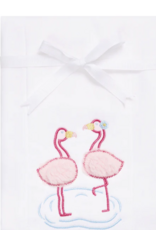 3 MARTHAS FLAMINGO APPLIQUE BURP PAD
