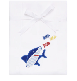 3 MARTHAS SHARK APPLIQUE BURP PAD