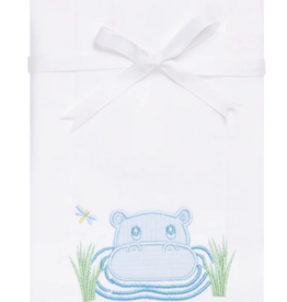 3 MARTHAS HIPPO APPLIQUE BURP PAD