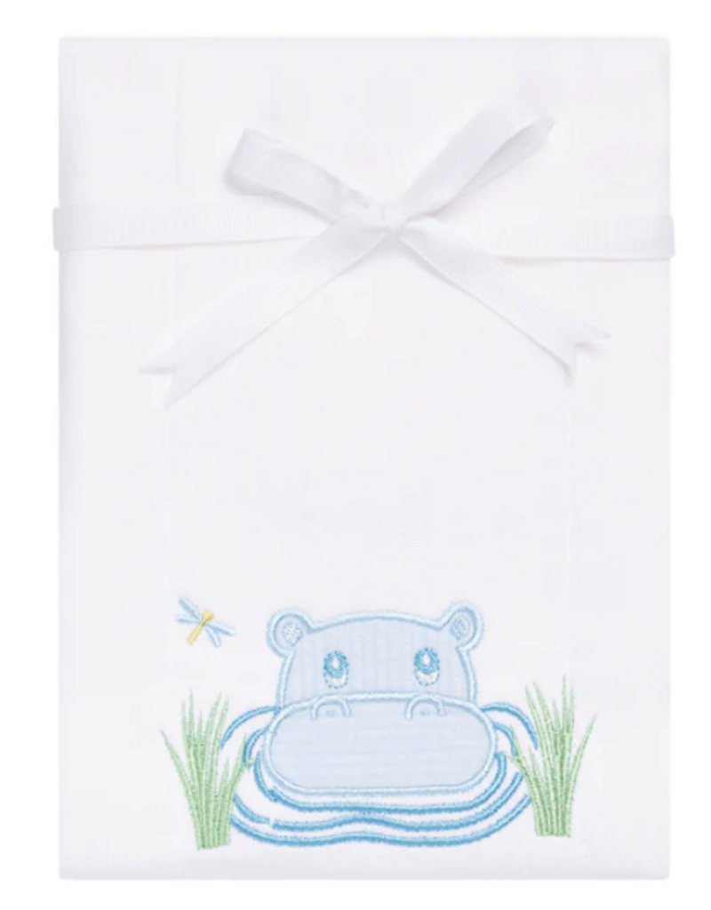 3 MARTHAS HIPPO APPLIQUE BURP PAD