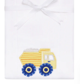 3 MARTHAS DUMP TRUCK APPLIQUE BURP PAD