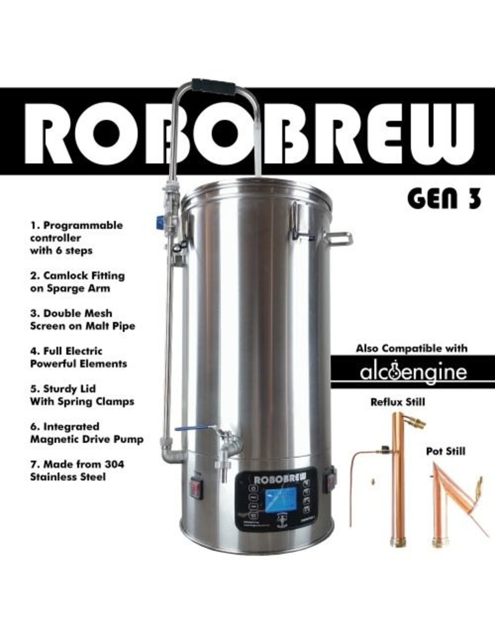 最高の 35Lビール醸造システム RoboBrew.V3 BrewZilla RoboBrew.V3