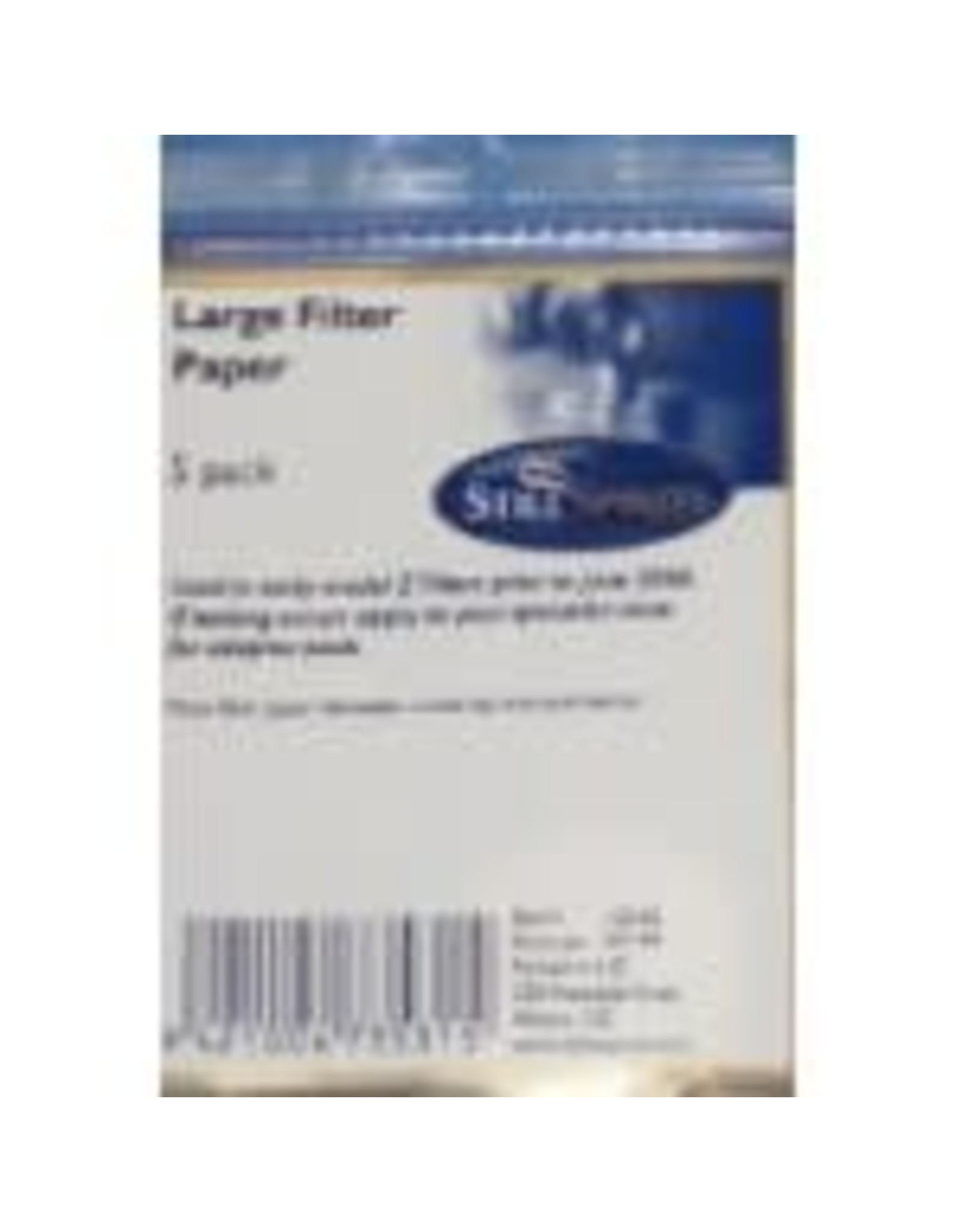 SS Z LARGE FILTER PAPER 5 PK