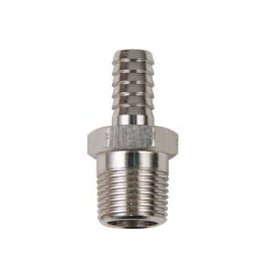 SS 1/2" MPT X 1/2" BARB FITTING