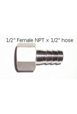 FEMALE SS 1/2" NPT x 1/2" BARB