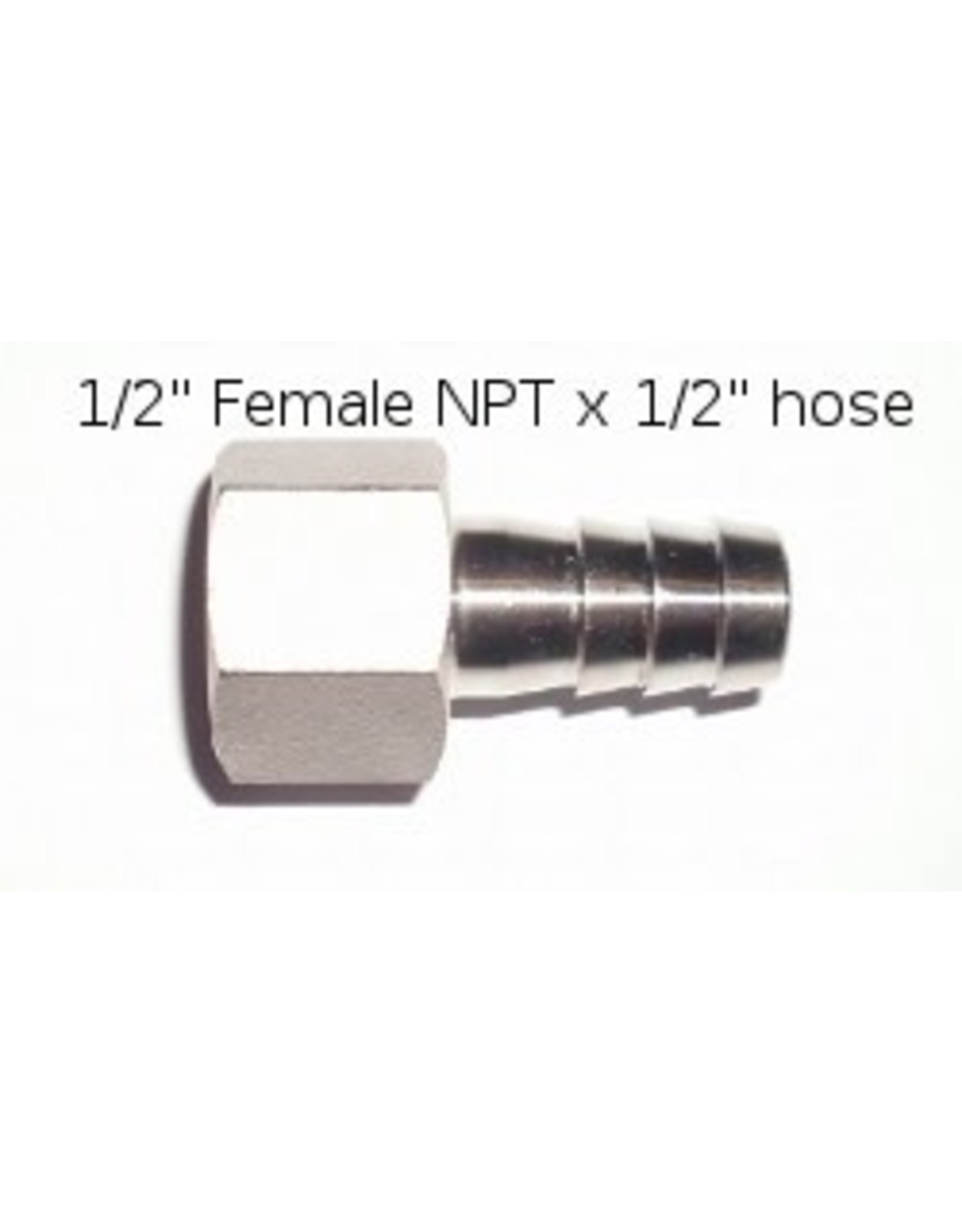 FEMALE SS 1/2" NPT x 1/2" BARB