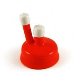 CARBOY DOUBLE SPOUT CAP RED/ORANGE