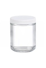 8 OZ GLASS JAR W/ PLASTIC LID