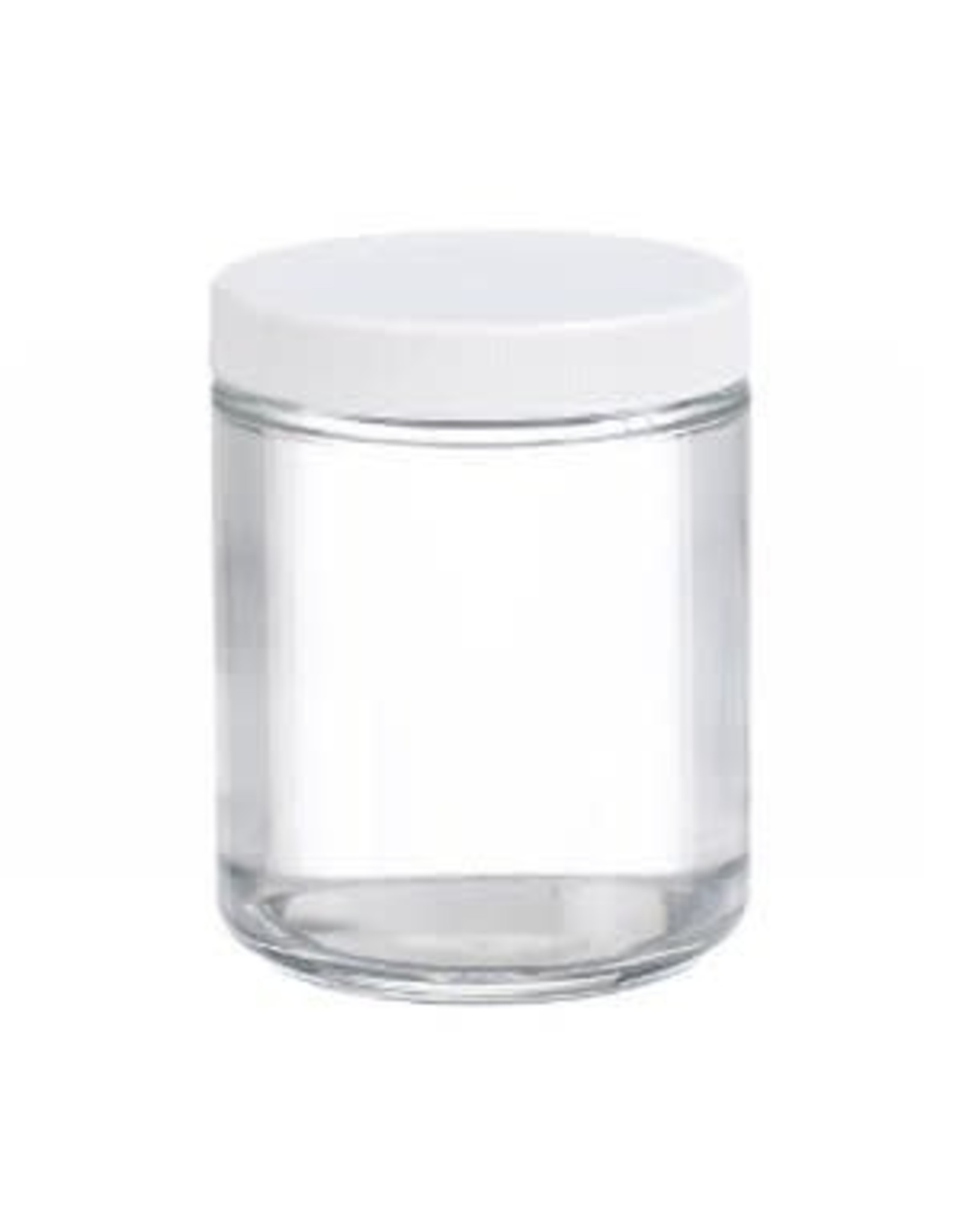 8 OZ GLASS JAR W/ PLASTIC LID