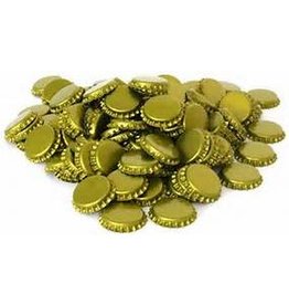 100 GOLD CROWN CAPS OXY