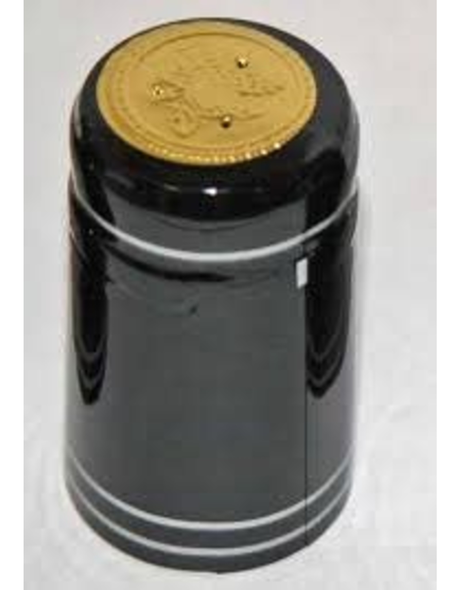 SOLID BLACK SILVER PVC SHRINK