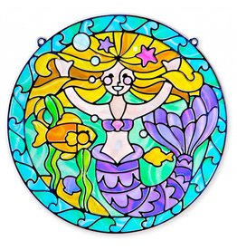 Melissa & Doug Craft Kit Stained Glass Mermaid