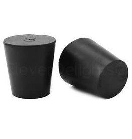 American Educational Products Scientific Labware Rubber Stopper Size 3 - Solid Black