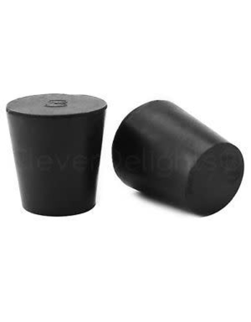 American Educational Products Scientific Labware Rubber Stopper Size 3 - Solid Black