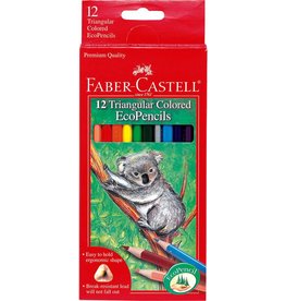 Faber-Castell Art Supplies Triangular Colored EcoPencils (Pack of 12)