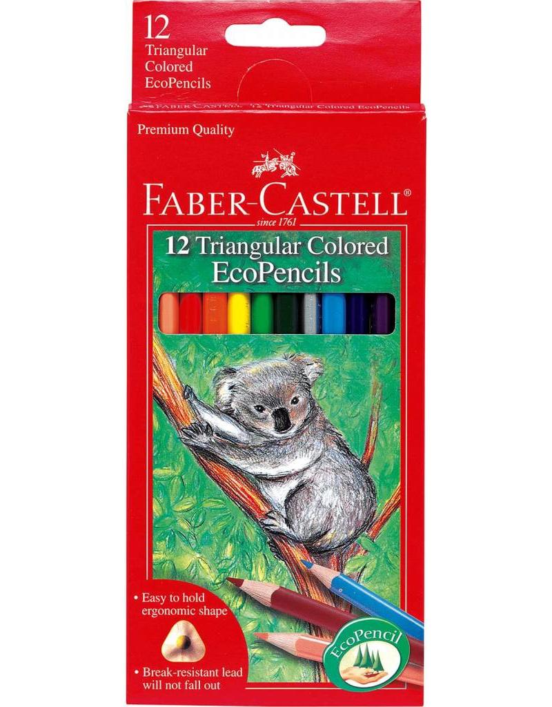 Faber-Castell Art Supplies Triangular Colored EcoPencils (Pack of 12)
