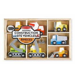 Melissa & Doug Wooden Construction Site Vehicles Set