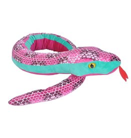 Wild Republic Plush Snake Honeycomb Pink (54")