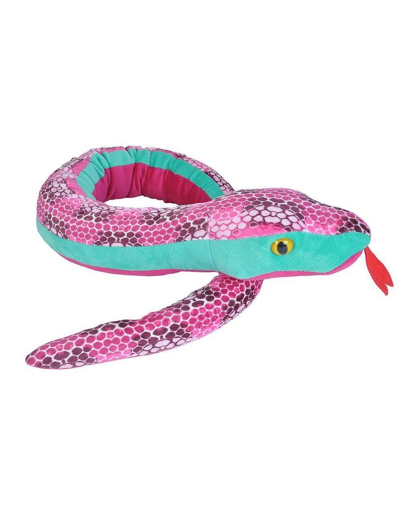 Wild Republic Plush Snake Honeycomb Pink (54")