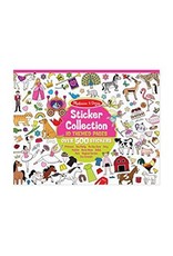 Melissa & Doug Art Supplies Sticker Collection Pad - Princess, Magical Garden, Ballet, Zoo Animals, & More (Pink)