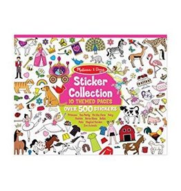 Melissa & Doug Art Supplies Sticker Collection Pad - Princess, Magical Garden, Ballet, Zoo Animals, & More (Pink)