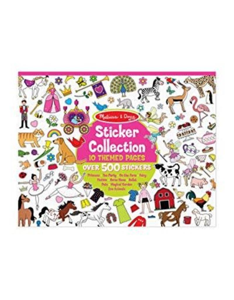 Melissa & Doug Art Supplies Sticker Collection Pad - Princess, Magical Garden, Ballet, Zoo Animals, & More (Pink)