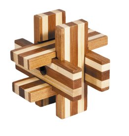 Fridolin Brainteaser IQ Test Bamboo Puzzle - Magic Blocks #2